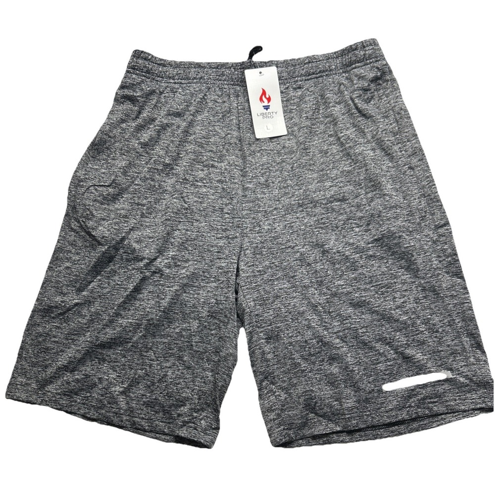 Liberty Pro Large 32 Grey Shorts Mens Basketball Jogging Gym Inseam 10